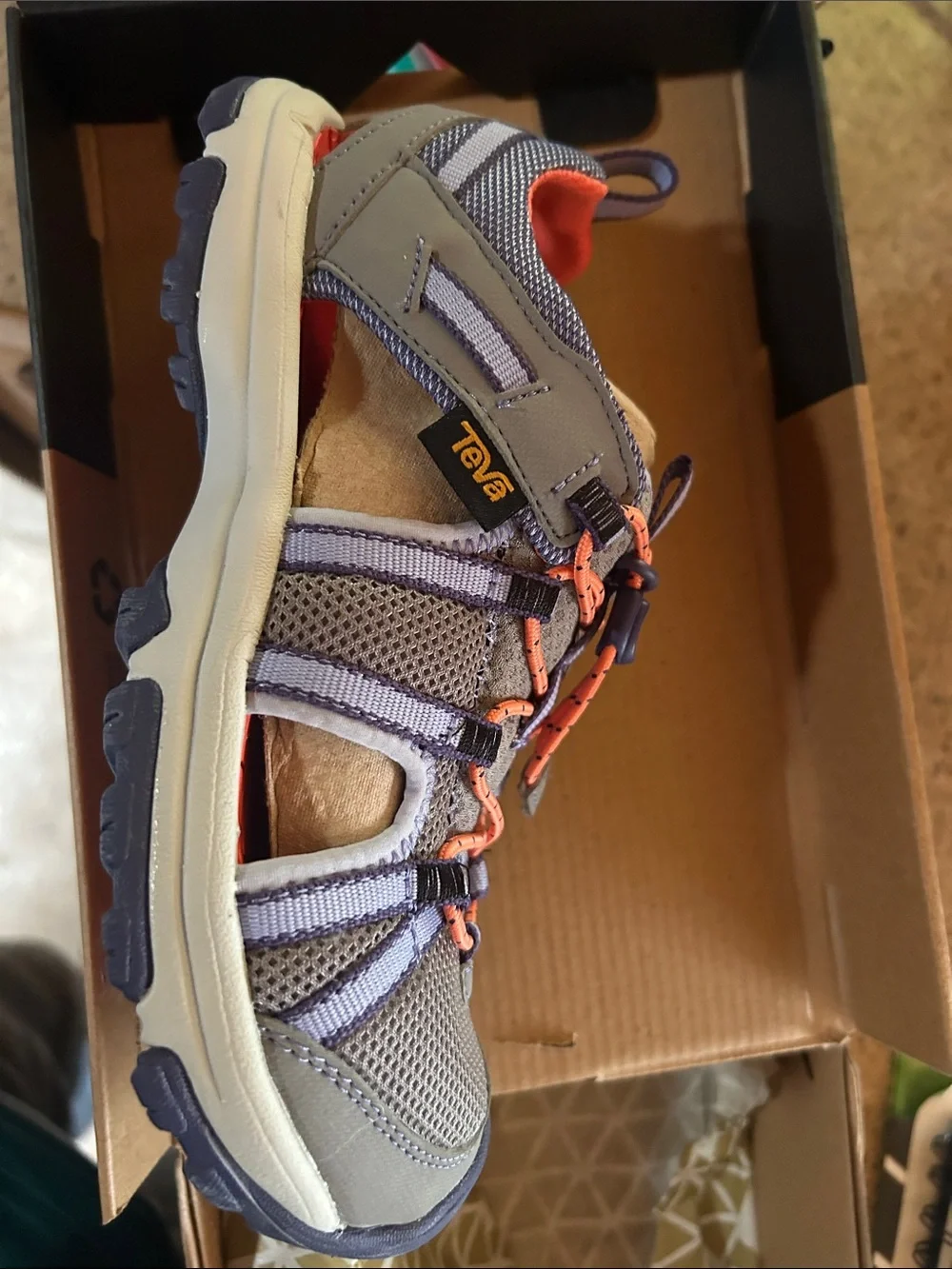 Teva Kids Gray, Blue & Orange Outdoor Sandal